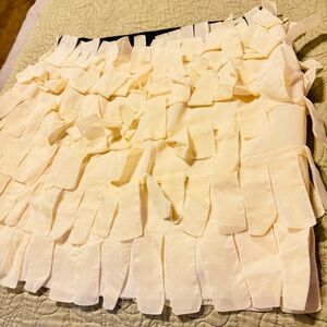 J. Crew Cream Ruffled Bubble Mini Skirt